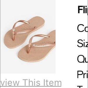 Havaianas Slim Crystal Flip Flops